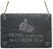 Schiefertafel « HOME IS WHERE MY ACCORDEON IS » Schild mit Motiv Akkordeon - Türschild Dekoschild Dekoration - Musikant Musik Akkordeonspieler