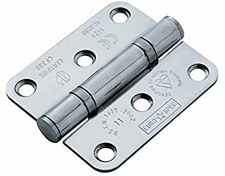 76 X 67 X 2.5MM Ball Bearing Hinge Grade 11 C/W Screws (Pair)