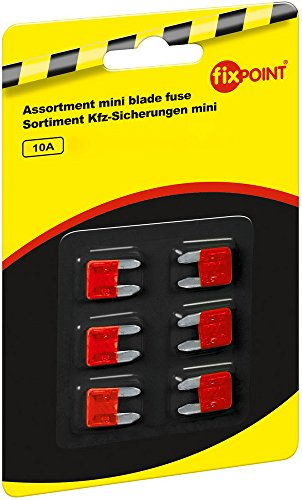 Fixpoint 20389 Kfz-Sicherungssortiment Mini, 10 A, Rot (6-er pack)