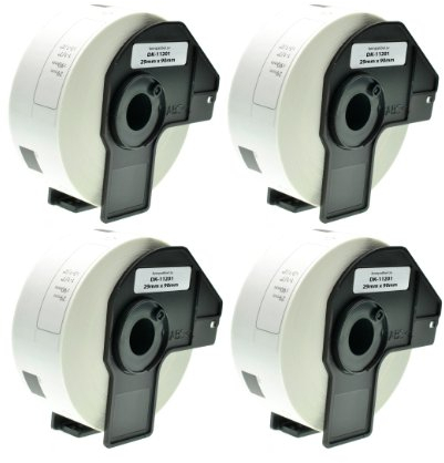 Logic-Seek 4X Adressetiketten kompatibel für Brother DK11201 - je 400 Stück - 29mm x 90mm P-Touch QL-1050 1060N 500 550 560 570 580 700 500 A BS BW 560 VP YX 580N 650TD 710W 720NW - Weiss
