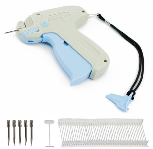 Pokornys – Etikettierpistole Banok 503S Standard im Set mit 5 Ersatznadeln + 5.000 Heftfäden Banok Microspace 40mm – Heftpistole zur Befestigung von Preisschildern an Textilgewebe wie Kleidung UVM.