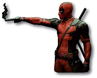 MacBook-Aufkleber, Design Deadpool, selbstklebend, Vinyl, Größe 10 x 12 cm, Deko/Wanddekoration/Aufkleber für Küche oder MacBook