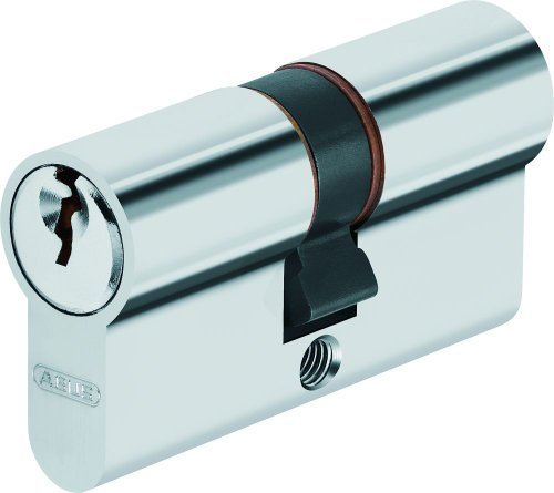 ABUS Tür-Doppelzylinder C83N 50/50, 03055, Silber, Modern, Messing, Schlüsselanhänger entsperren