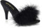 Fabulicious AMOUR-03, Damen Sandalen, Schwarz (Blk satin-fur), EU 44 (UK 11) (US 14)