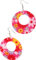 70's Hippie Ohrringe pink-bunt