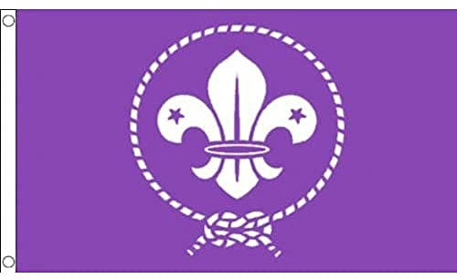 AZ FLAG - Drapeau Scouts Violet - 150x90 cm - Drapeau Du Scoutisme 100% Polyester Avec Oeillets Métalliques Intégrés - Pavillon 110 g