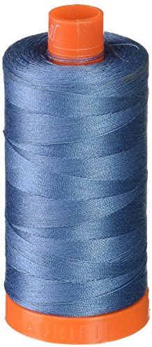 Aurifil Mako Cotton Thread Solid 50wt 1422yds Blue Grey