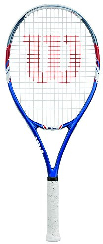 Wilson Damen/Herren-Tennisschläger, Anfänger, US Open Adult, Griffstärke 3, blau/rot/weiß, WRT32560U3