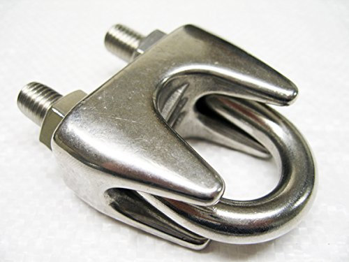 Wire Rope Bulldog Grips Stainless DIN741 10MM (Marine Grade Boat Cable Clip Clamp)