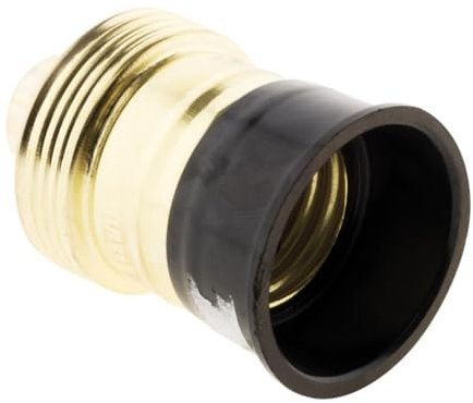 Douille E27 Acier Laitonné collerette bakélite - Zenitech