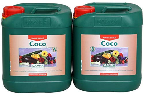 CANNA Coco Coco Coco A+B 1, 5, 10 L - Engrais hydroponique pour légumes et fleurs (5 litres)