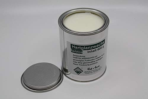 Wasserrose® 600 g BOHNERWACHS HARTGLANZWACHS BODENWASCHS TRENNWACHS WEISS (FARBLOS) MADE IN GERMANY