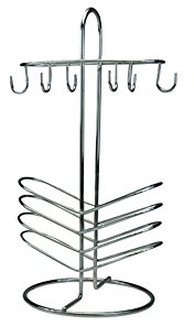 APOLLO Chr Cup & Saucer Rack 6pce, Multi-Colour, 17x36x18.6