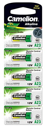 Camelion Batterie A23 12,0Volt, 5 Stück, 12 V, mit Alkaline-Batterie