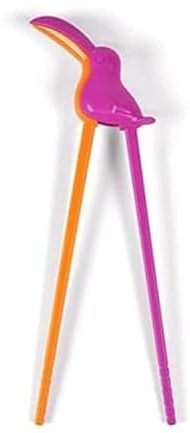 Fred & Friends MUNCHTIME Chomping Chopsticks, Toucan | Hinged Training Chopsticks, Food-Safe ABS Plastic, Tropical Toucan Bird Design, Picky Eater Friendly