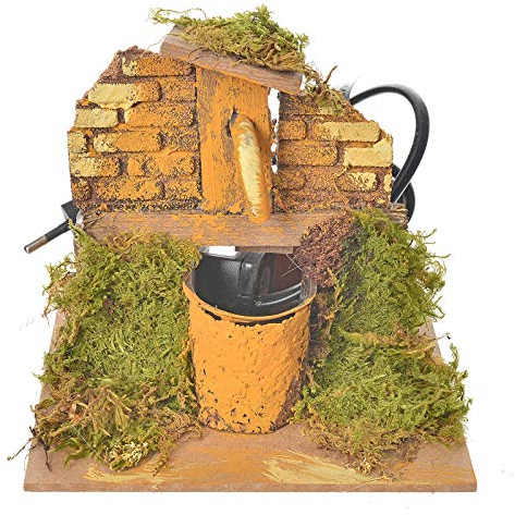 Brunnen für Krippe Holz und Kork, 13x13x13cm