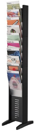 PaperFlow EPI Zeitschriftenständer, einseitig Boden Stehend Schwarz