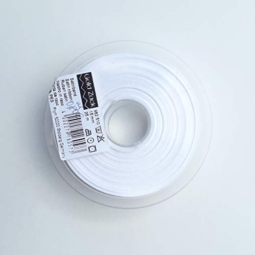 Prym Satin Ribbon 15 mm White, 100% Polyester