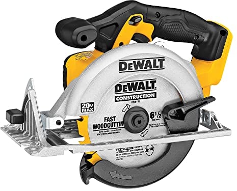 DEWALT 20V MAX Circular Saw, 6-1/2-Inch Blade, 460 MWO Engine, 0-50 Degree Bevel Capability, Bare Tool Only (DCS391B)