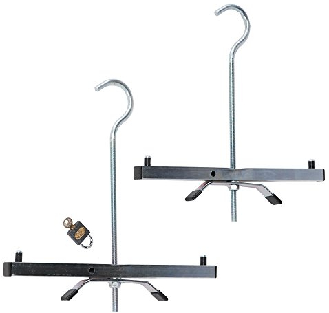 TB Davies Universal Roof Rack Ladder Clamps (Pair with Padlocks)-Secures your ladders safely to your roof rack, Locks your ladders in place, Guards against theft