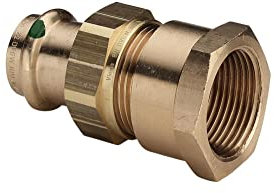 Viega Verschraubung mit SC Sanpress 2262 flachdichtend in 18 mm x Rp3/4 Rotguss, 314910