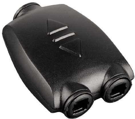 Hama 00122368 optischer Verteiler (ODT Toslink Kupplung auf 2X ODT Toslink Kupplung) schwarz