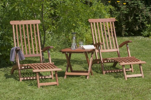MERXX Deckchair-Set, aus FSC® Eukalyptusholz