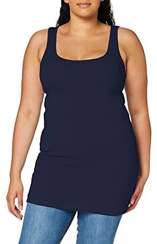 VERO MODA Vmmaxi My Soft Long Tank Top Noos, Débardeur Femme, Bleu (Black Iris), 36 (Taille Fabricant: Small)