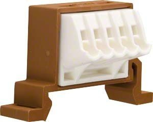 Hager Terminalblock Phasenklemme Volta QC, 1-polig, 5-polig, Einstecken, Braun, Metall, DIN-Schienenmontage, 1.5 mm², VZ456P
