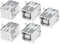 sourcing map USB Type-B Female Right Angle PCB Mount Jack Socket (Pack of 5)