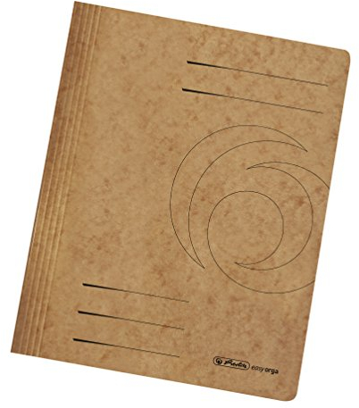 Herlitz Schnellhefter quality A4 Karton, gefaltet, braun, 25 Stück