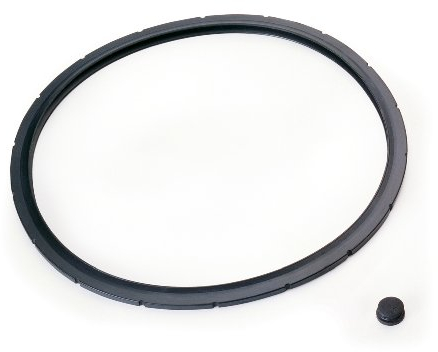Presto 9903 Pressure Cooker Sealing Ring/Overpressure Plug, Rubber, Black