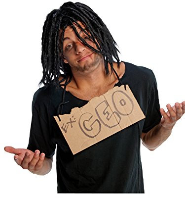 Humor Wig, Down 'N Out by Rubie's
