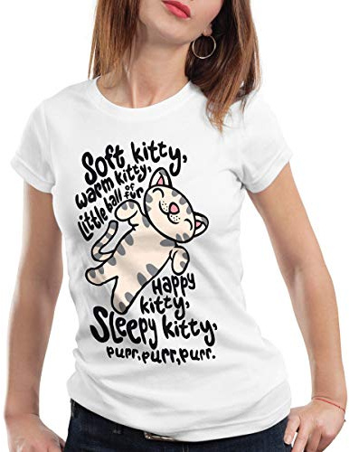 style3 Soft Kitty Damen T-Shirt Penny, Farbe:Weiß, Größe:M
