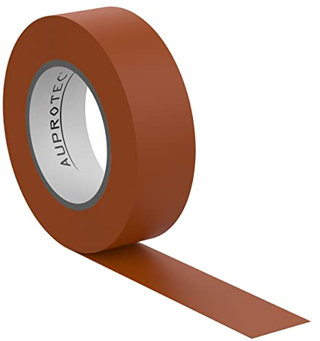 AUPROTEC 1x Isolierband braun 15mm x 10m VDE Isoband PVC Elektriker Klebeband DIN EN 60454-3-1