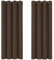Deconovo Blickdicht Gardinen mit Ösen für Schlafzimmer Thermogardine Kälteschutz Vorhang, 138x117cm(HöhexBreite), Braun, 2er Set