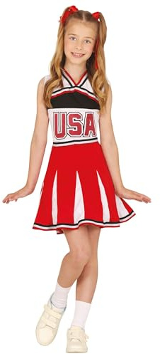 GUIRCA – Cheerleader Costume with Dress, for Children aged 10-12 Years, Red (82792)