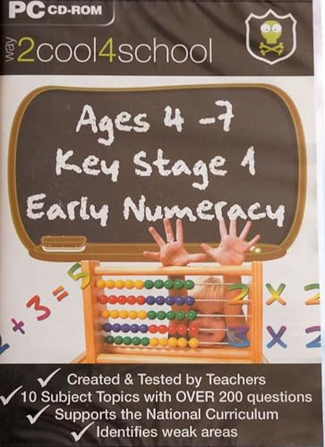 WAY 2COOL4SCHOOL EARLY NUMERACY KEY STAGE 4 AGES 4-7 YEARS PC CD ROM WINDOWS /XP/VISTA