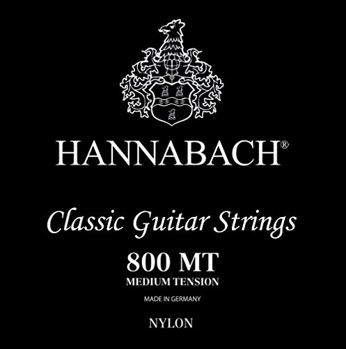 Hannabach Classical Guitar Strings Series 800 Low Tension silver plated complete set, 800MT, cuerdas para guitarra (alambre de cobre plateado, baja tensión, para guitarras clásicas de nivel básico)
