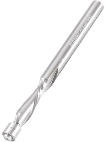 Trend Guided Spiral Down-Cut Router Cutter, 1/4 Inch Shank, 6.3mm | For Guided Spiral Down-Cut Routing In Wood With Solid Tungsten Carbide, 25.4 mm Cut Length, S64/2LHX1/4STC