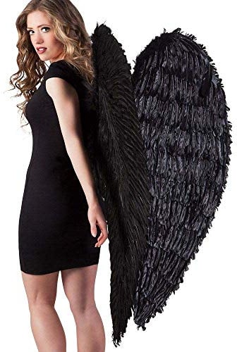 Boland - Engel Federflügel, 120 x 120 cm, Angel, Deko, Weihnachten, Valentinstag, Karneval, Fasching, Halloween, Mottoparty, Kostüm, Theater, Accessoire, Verkleidung