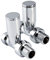 INTA Modern Straight Radiator Valves 15mm (Pair) Chrome 1024cp