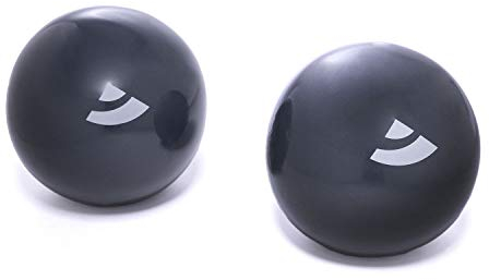Bodhi Pilates Toning Ball 2er Set | Anthrazit | Durchmesser 12 cm | Gewicht 2 x 1 kg oder 0,5 kg