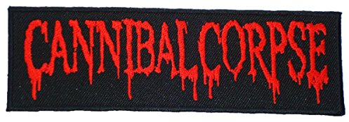 MartOnNet Music Patch Aufnäher, Motiv: Cannibal Corpse Death Metal Band Logo, Grösse: 8,5 x 5 cm, Bestickter Aufnäher, Natur oder ungleicht, Aufbügeln, 1 Stück