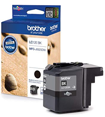 Brother LC-12EBK Inkjet Cartridge, Black, Single Pack, Super High Yield, Includes 1 x Inkjet Cartridge, Brother Genuine Supplies