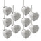 A Plus+ Pack of 10 Crystal Heart 8GB USB Flash Drive Silver Metal Heart USB