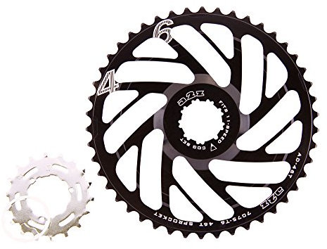 A2Z Wide Range Adapter Cassette Range Extender Sprocket - Black, Size 46T