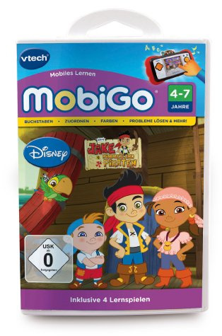 VTech 80-252804 - MobiGo Lernspiel, Jake und die Nimmerland Piraten