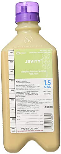 Abbott Jevity 1.5 Cal RTH 1000mL Tube Feeding Formula, Unflavored, Gluten-Free with Fiber - Case of 8