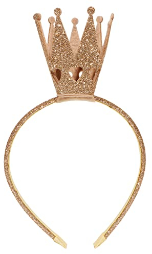 Ever Fairy® Krone Prinzessin Mädchen Shiny Crown Haarband Prinzessin Mädchen Krone Stirnband Hochzeit (Gold)